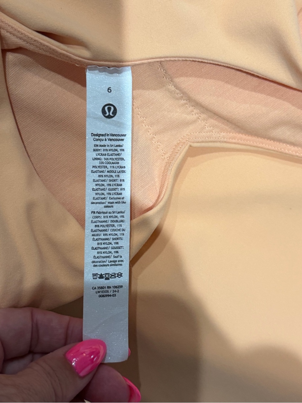 Lululemon NWOT Peach Bellini Align Tank Dress - size 6 - Picture 2 of 9